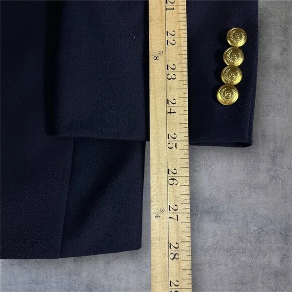 CHAPS Men’s Navy Blazer 42R 100% Wool Sport Coat Two Button Jacket Classic fit